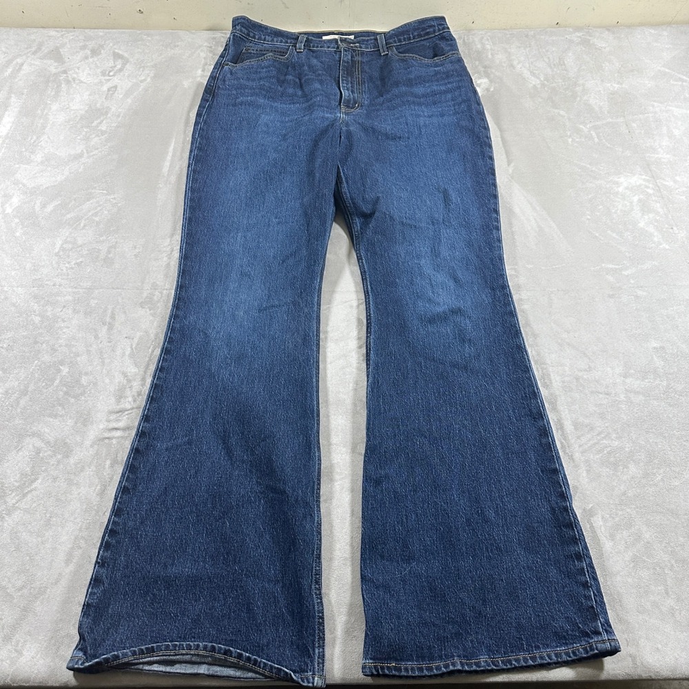 Levi's 70s High Flare Jeans Women 33 Y2K Blue Dark Wash High Rise Retro Denim